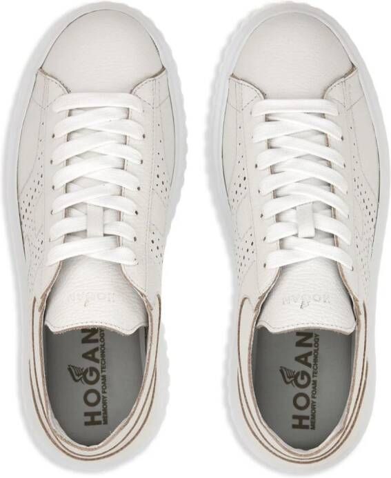 Hogan H-Stripes leather sneakers White