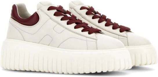 Hogan H-Stripes leather sneakers White