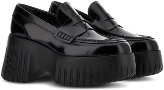 Hogan H-Stripes platform loafers Black