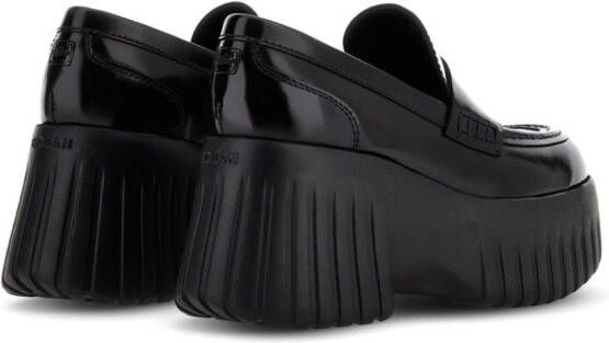 Hogan H-Stripes platform loafers Black