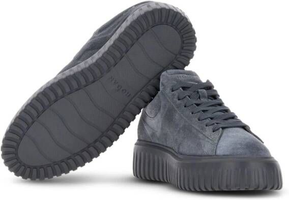 Hogan H-Stripes suede sneakers Grey