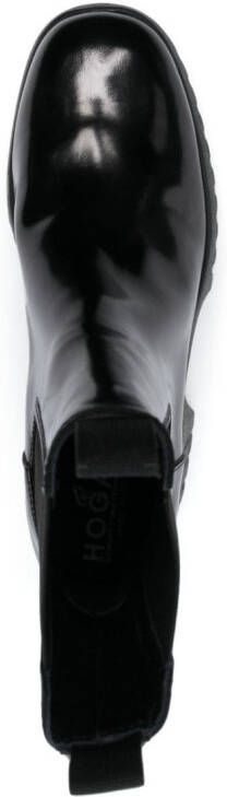 Hogan H-stripes wedge chelsea boots Black