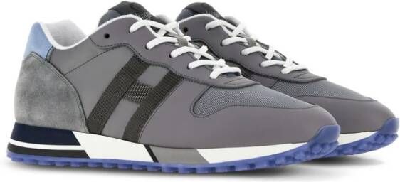 Hogan H383 panelled lace-up sneakers Grey