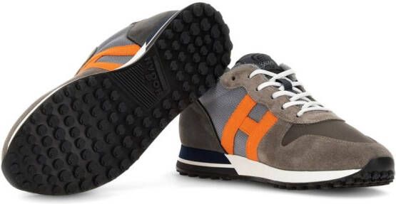 Hogan H383 suede low-top sneakers Brown