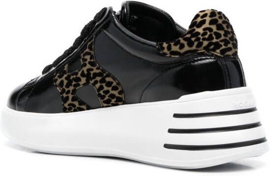 Hogan H483 55mm leopard-print sneakers Black