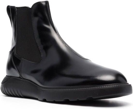 Hogan H600 leather Chelsea boots Black