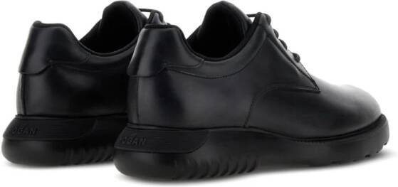 Hogan H600 leather derby shoes Black