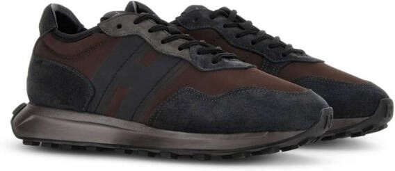 Hogan H601 panelled stitched sneakers Black