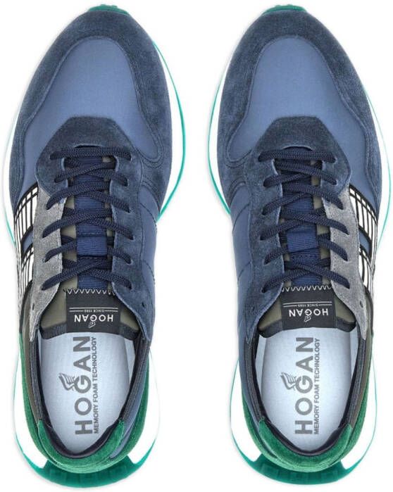 Hogan H601 panelled suede sneakers Blue