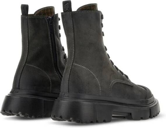 Hogan H619 Anfibio leather boots Black