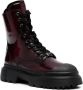 Hogan H619 leather combat boots Red - Thumbnail 2