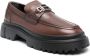 Hogan H619 logo-plaque leather loafers Brown - Thumbnail 2