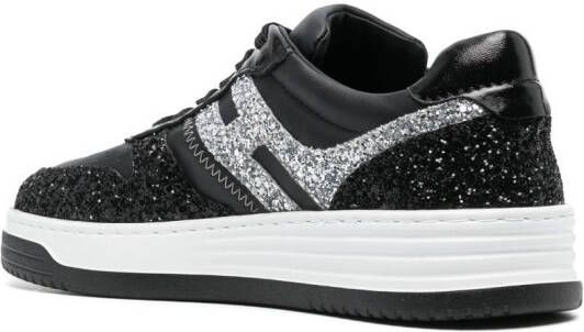 Hogan H630 glitter low-top sneakers Black