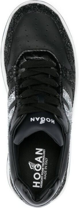 Hogan H630 glitter low-top sneakers Black
