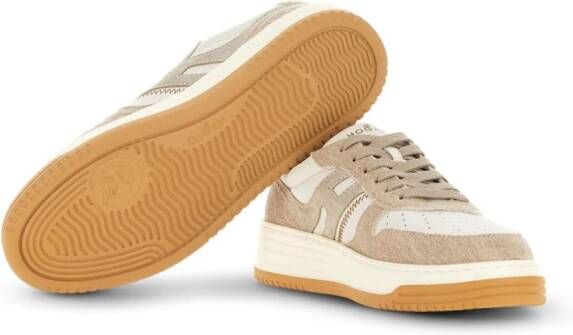 Hogan H630 lace-up leather sneakers Neutrals