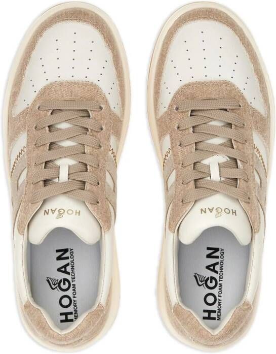 Hogan H630 lace-up leather sneakers Neutrals