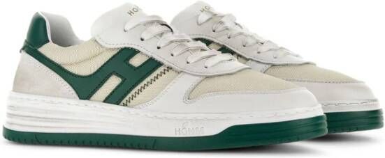 Hogan H630 logo-patch lace-up sneakers White