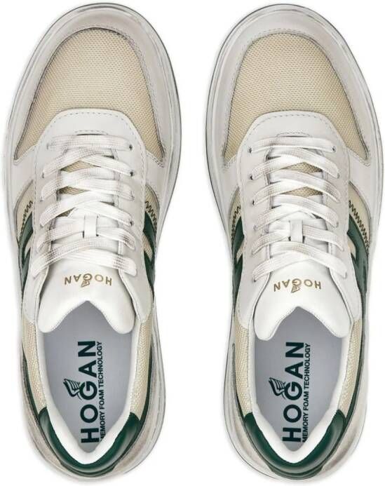 Hogan H630 logo-patch lace-up sneakers White