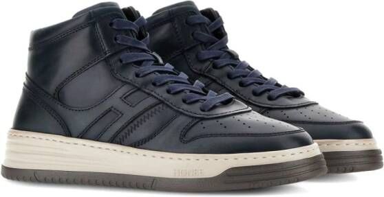 Hogan H630 logo-patch leather sneakers Blue