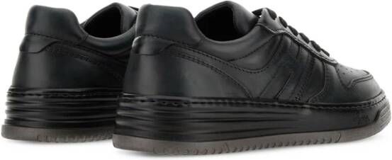 Hogan H630 panelled leather sneakers Black