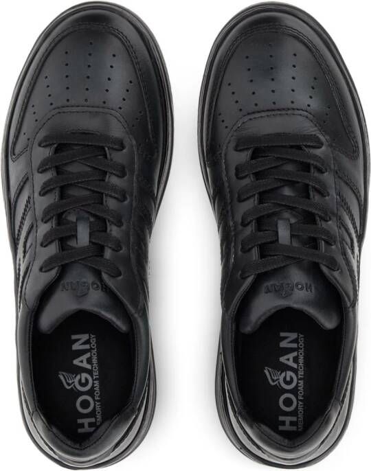 Hogan H630 panelled leather sneakers Black