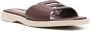 Hogan H638 flat leather sandals Brown - Thumbnail 2