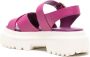 Hogan H644 55mm chunky-sole leather sandals Pink - Thumbnail 3