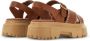 Hogan H644 leather sandals Brown - Thumbnail 3