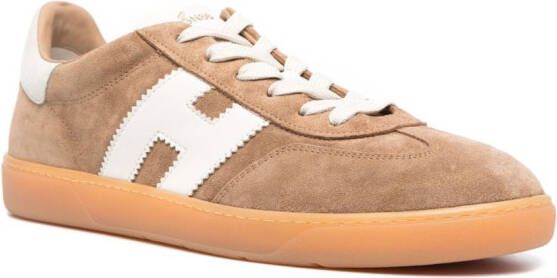 Hogan H647 lace-up suede sneakers Neutrals