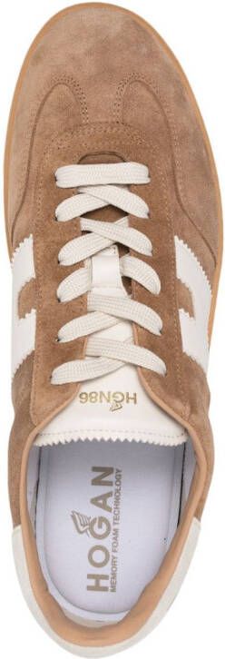 Hogan H647 lace-up suede sneakers Neutrals