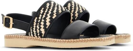 Hogan H660 woven leather sandals Black