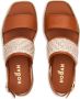 Hogan H660 woven leather sandals Brown - Thumbnail 4