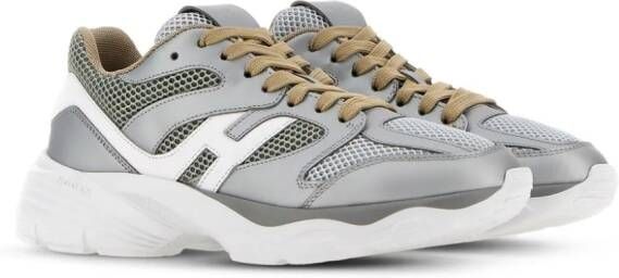 Hogan H665 panelled chunky sneakers Silver