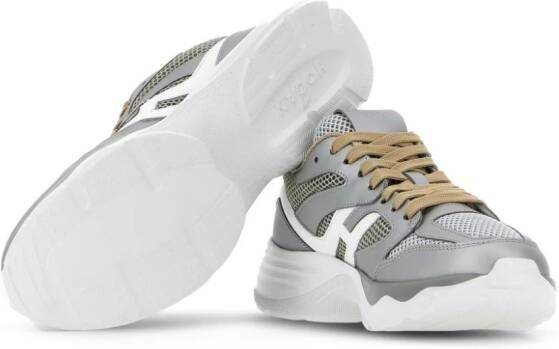 Hogan H665 panelled chunky sneakers Silver