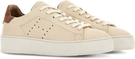 Hogan H672 lace-up leather sneakers Neutrals