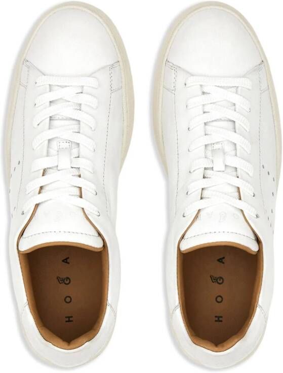 Hogan H672 lace-up leather sneakers White