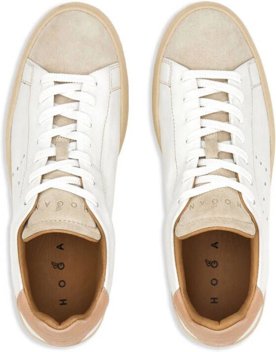 Hogan H672 lace-up leather sneakers White