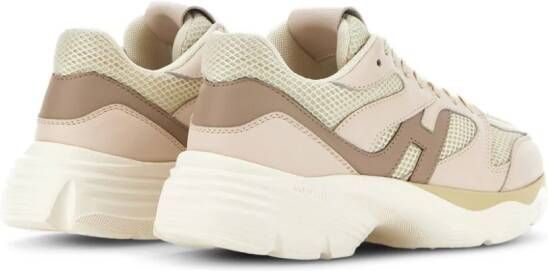 Hogan Hyperactive leather chunky sneakers Neutrals