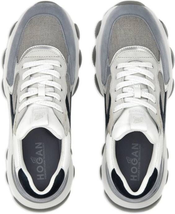 Hogan Hyperactive panelled suede sneakers Grey