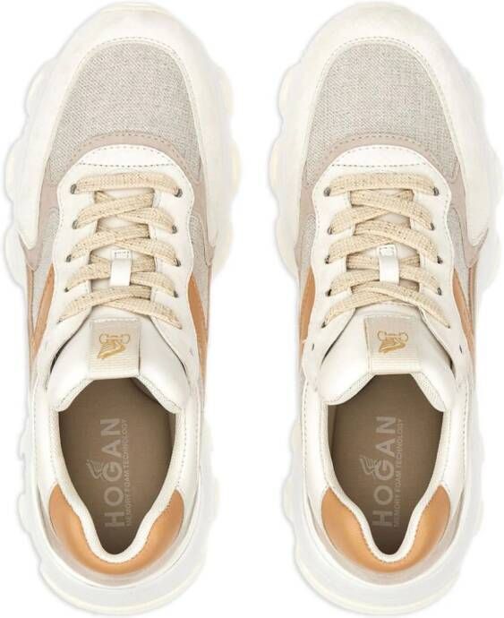 Hogan Hyperactive panelled suede sneakers Neutrals