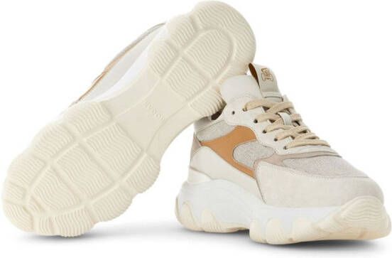 Hogan Hyperactive panelled suede sneakers Neutrals