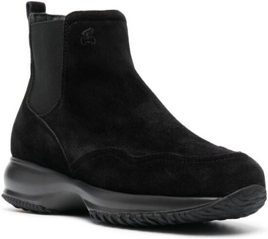 Hogan Interactive leather chelsea boots Black