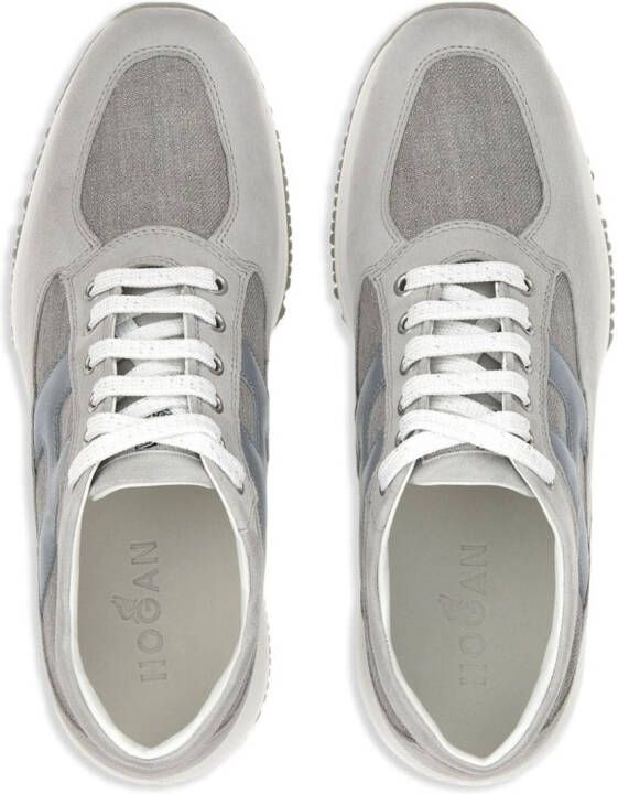 Hogan Interactive logo-embossed sneakers Grey