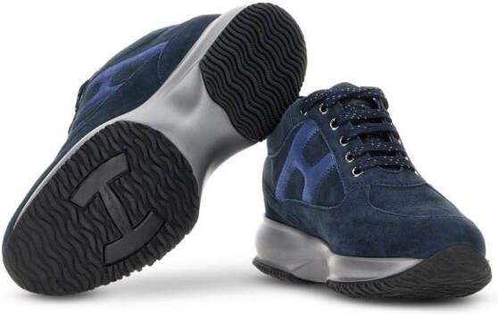 Hogan Interactive low-top suede sneakers Blue