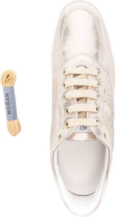 Hogan Interactive metallic low-top sneakers Neutrals
