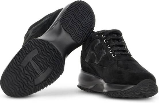 Hogan Interactive suede low-top sneakers Black