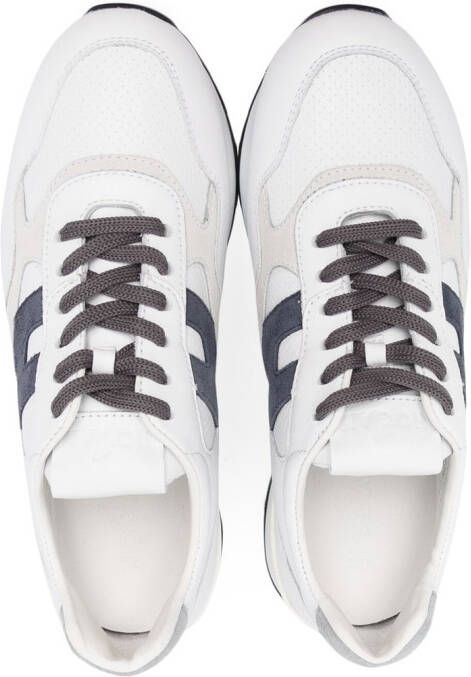 Hogan Kids R261 low-top leather sneakers White