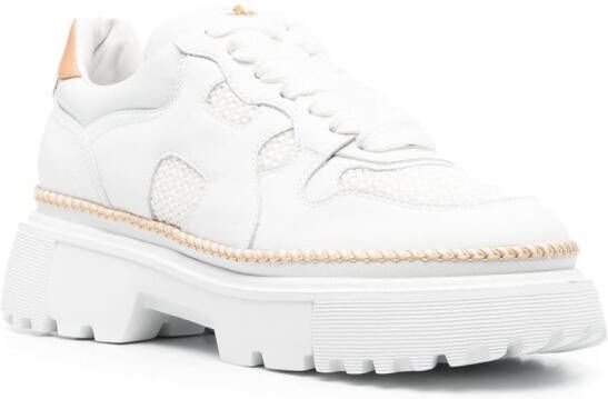 Hogan lace-up chunky brogues White