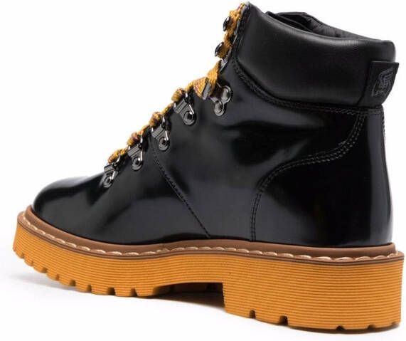 Hogan lace-up hiking boots Black