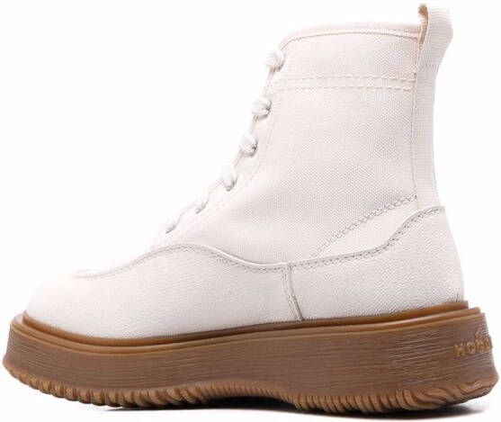 Hogan lace-up leather boots Neutrals